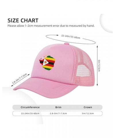 Trucker Hat Mesh Baseball Cap Adjustable Dad Hat Unisex Pink $9.81 Baseball Caps