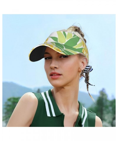 2024 Sports Sun Visor Hats,Twill Adjustable Caps for Men Women Black White_12 $18.80 Sun Hats