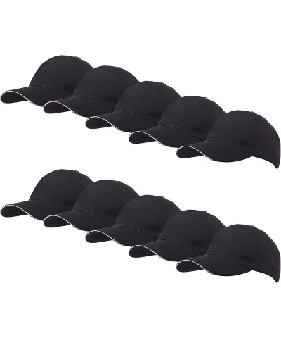 Ace 6-Panel Structured Baseball Caps - Blank - Black 10 $33.14 Baseball Caps