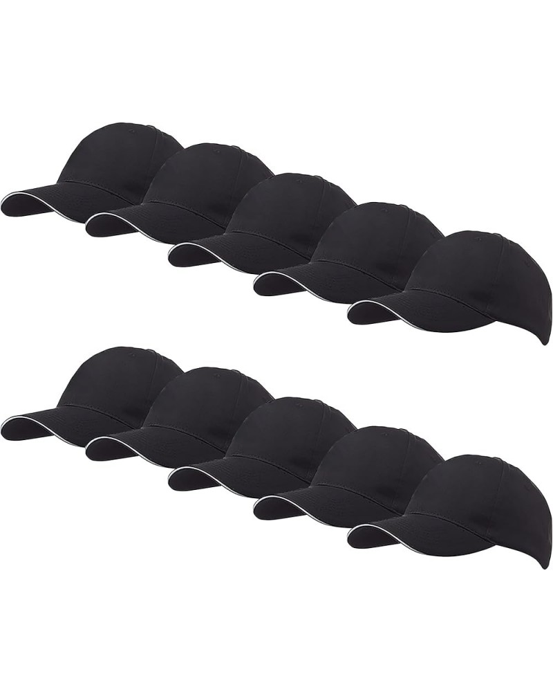 Ace 6-Panel Structured Baseball Caps - Blank - Black 10 $33.14 Baseball Caps