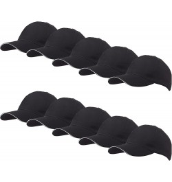 Ace 6-Panel Structured Baseball Caps - Blank - Black 10 $33.14 Baseball Caps