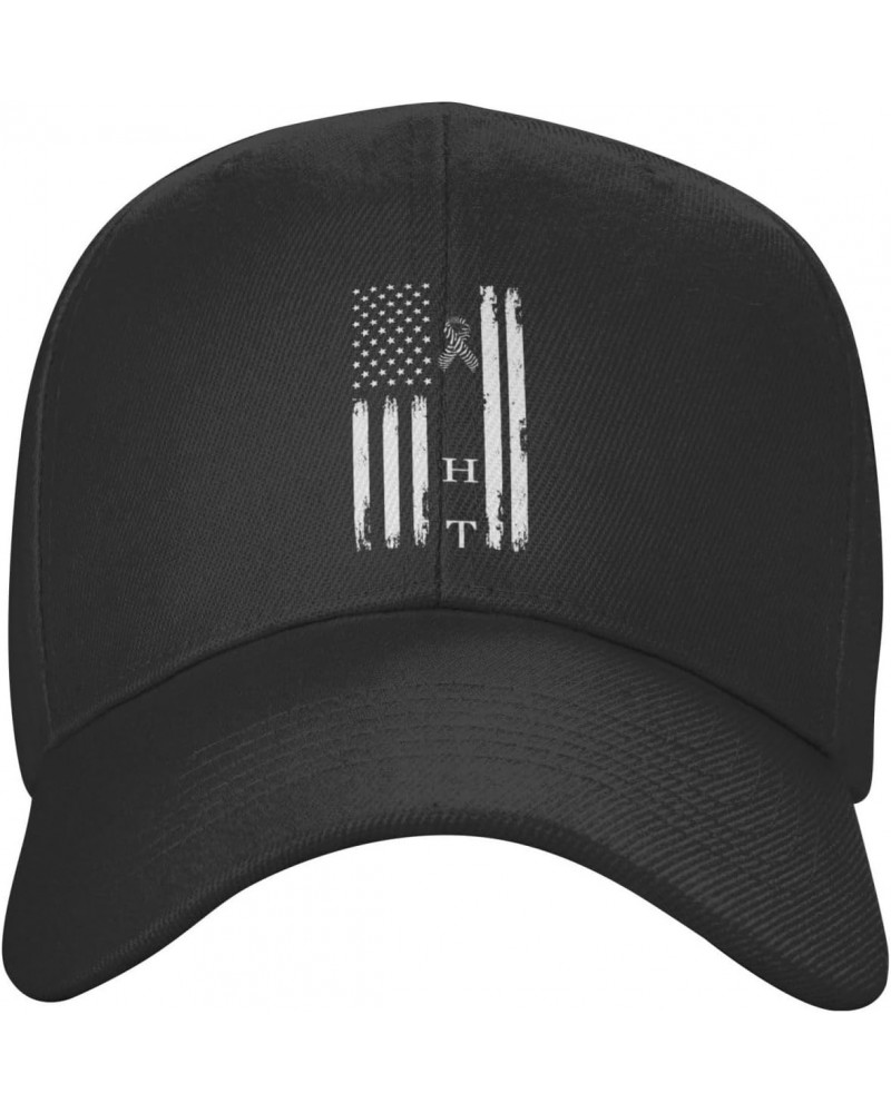 Fight Carcinoid Cancer Survivor American Flag Classic Duckbill Caps for Stylish Sun Protection Black $14.60 Baseball Caps