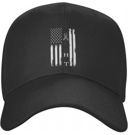 Fight Carcinoid Cancer Survivor American Flag Classic Duckbill Caps for Stylish Sun Protection Black $14.60 Baseball Caps