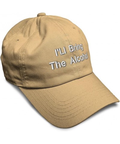 Soft Baseball Cap I'll Bring The Alcohol Twill Cotton Dad Hats for Men & Women Khaki $12.47 Baseball Caps