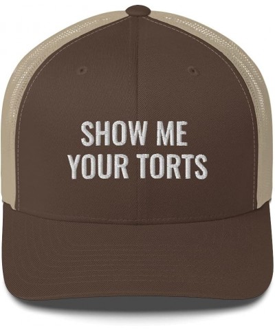 Show Me Your Torts Lawyer Attorney Trucker Cap Mesh Adjustable Brown/ Khaki $15.85 Baseball Caps