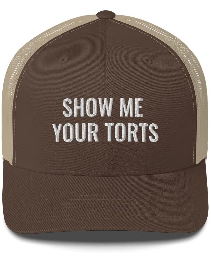 Show Me Your Torts Lawyer Attorney Trucker Cap Mesh Adjustable Brown/ Khaki $15.85 Baseball Caps