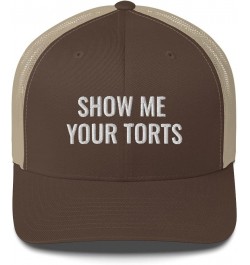 Show Me Your Torts Lawyer Attorney Trucker Cap Mesh Adjustable Brown/ Khaki $15.85 Baseball Caps