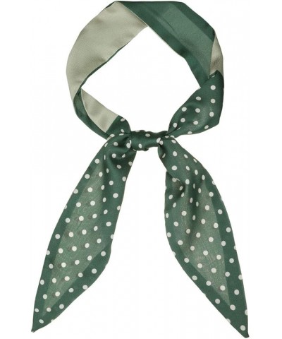 Chic Polka Dots Women Neckerchief Skinny Scarves Hair Band Ribbon for Bag Accessory 1 Green Small Dot $8.00 Scarves