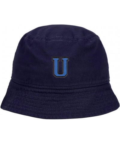 Mens Bucket Hat Sport Letter U Embroidered Washed Cotton Classic Bucket Hat Navy $12.32 Bucket Hats