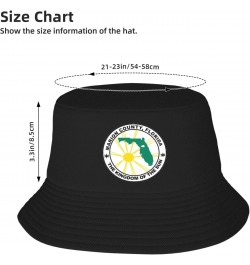 Seal of Marion County, Florida Bucket Hat for Men Women Outdoor Summer Beach Travel Fishing Cap Black $14.89 Bucket Hats