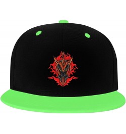 Cool Sword Snapback Hat for Men Women Baseball Cap Trucker Flat Bill Hats Dad Caps Green $9.70 Baseball Caps