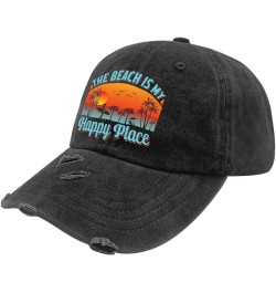 Man Tree Palm Beach Surfboard Sunset Golf hat Trucker hat Women AllBlack Trucker Hats Women Gifts for Grandpa Allblack $11.96...