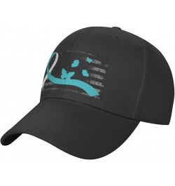 Cervical Cancer Awareness Ribbon Hat Adult Adjustable Classic Casquette hat Baseball Cap Black $9.56 Rain Hats