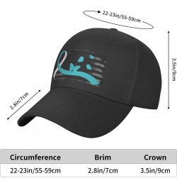 Cervical Cancer Awareness Ribbon Hat Adult Adjustable Classic Casquette hat Baseball Cap Black $9.56 Rain Hats