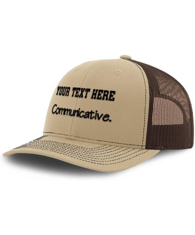 Custom Richardson Trucker Hat Communicative Human Values Polyester Baseball Cap Khaki Coffee Personalized Text Here $19.59 Ba...