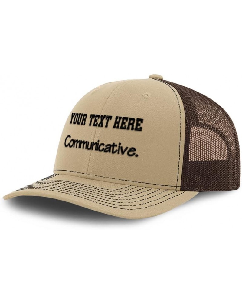 Custom Richardson Trucker Hat Communicative Human Values Polyester Baseball Cap Khaki Coffee Personalized Text Here $19.59 Ba...