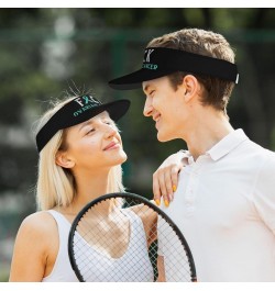 Sun Visors Fuck Ovarian Cancer Ribbon Sunscreen Sport Baseball Empty Top for Women Men Black $13.45 Visors