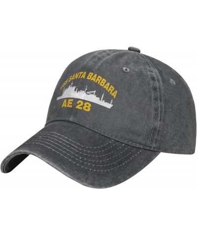 USS Santa Barbara AE 28 Flag Baseball Caps Denim Hats Cowboy Knit hat Fisherman's hat Deep Heather $16.16 Baseball Caps