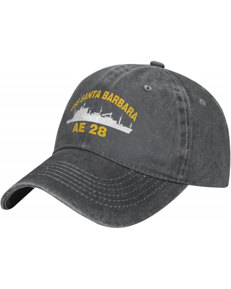 USS Santa Barbara AE 28 Flag Baseball Caps Denim Hats Cowboy Knit hat Fisherman's hat Deep Heather $16.16 Baseball Caps