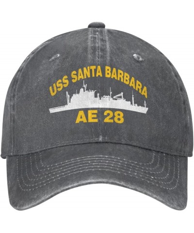 USS Santa Barbara AE 28 Flag Baseball Caps Denim Hats Cowboy Knit hat Fisherman's hat Deep Heather $16.16 Baseball Caps