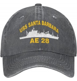 USS Santa Barbara AE 28 Flag Baseball Caps Denim Hats Cowboy Knit hat Fisherman's hat Deep Heather $16.16 Baseball Caps