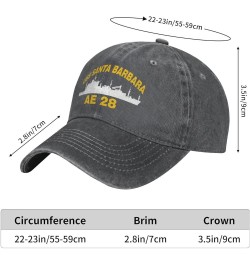 USS Santa Barbara AE 28 Flag Baseball Caps Denim Hats Cowboy Knit hat Fisherman's hat Deep Heather $16.16 Baseball Caps