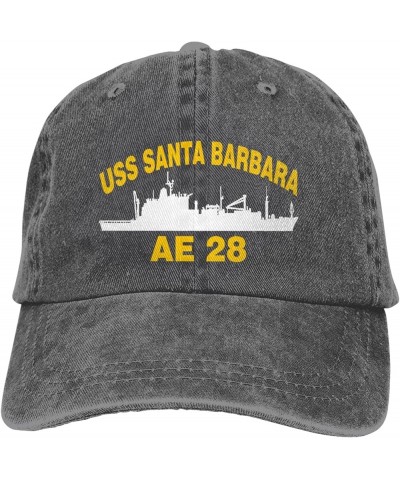 USS Santa Barbara AE 28 Flag Baseball Caps Denim Hats Cowboy Knit hat Fisherman's hat Deep Heather $16.16 Baseball Caps