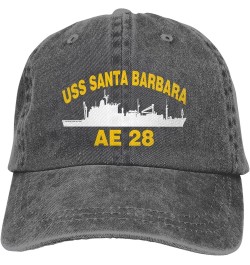 USS Santa Barbara AE 28 Flag Baseball Caps Denim Hats Cowboy Knit hat Fisherman's hat Deep Heather $16.16 Baseball Caps