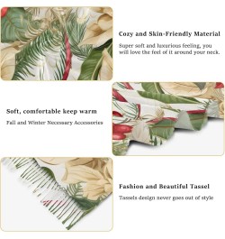 Christmas Floral Evergreen Scarf for Men Women Hair Scarf Fashion Long Shawls Wraps for Girls Dress $13.25 Scarves