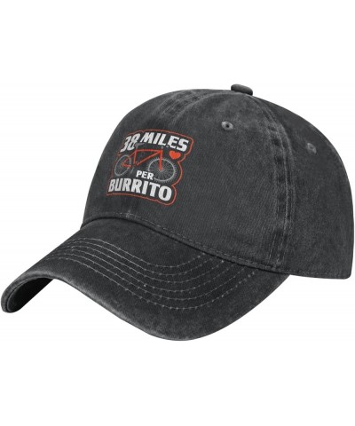 Adult Vintage Trucker Dad Hat,38 Miles Per Burrito,Baseball Cap Funny Cowboy Hat Black1 $9.23 Baseball Caps