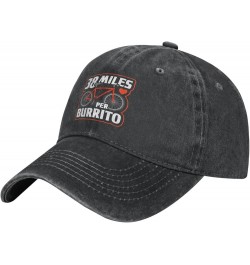 Adult Vintage Trucker Dad Hat,38 Miles Per Burrito,Baseball Cap Funny Cowboy Hat Black1 $9.23 Baseball Caps