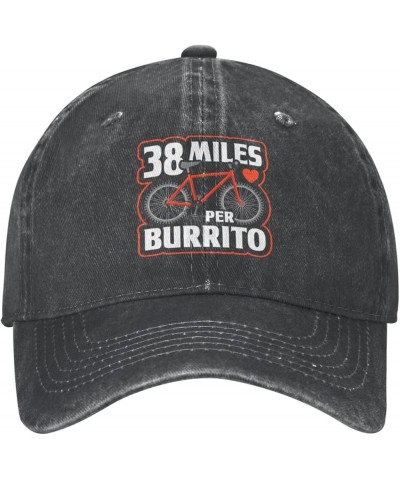 Adult Vintage Trucker Dad Hat,38 Miles Per Burrito,Baseball Cap Funny Cowboy Hat Black1 $9.23 Baseball Caps