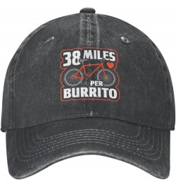 Adult Vintage Trucker Dad Hat,38 Miles Per Burrito,Baseball Cap Funny Cowboy Hat Black1 $9.23 Baseball Caps