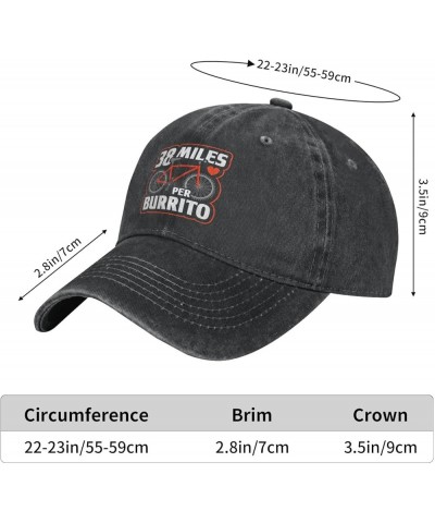 Adult Vintage Trucker Dad Hat,38 Miles Per Burrito,Baseball Cap Funny Cowboy Hat Black1 $9.23 Baseball Caps