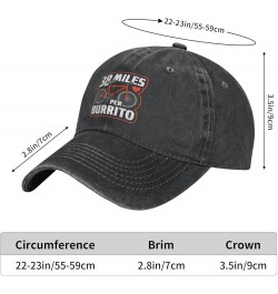 Adult Vintage Trucker Dad Hat,38 Miles Per Burrito,Baseball Cap Funny Cowboy Hat Black1 $9.23 Baseball Caps