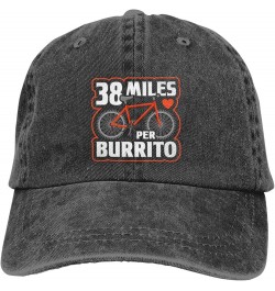 Adult Vintage Trucker Dad Hat,38 Miles Per Burrito,Baseball Cap Funny Cowboy Hat Black1 $9.23 Baseball Caps