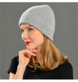 Knitted Beanie Hat Women Warm Spring Autumn Knitting Caps Fashion Ladies Striped Skullies Hats White2 $18.39 Skullies & Beanies