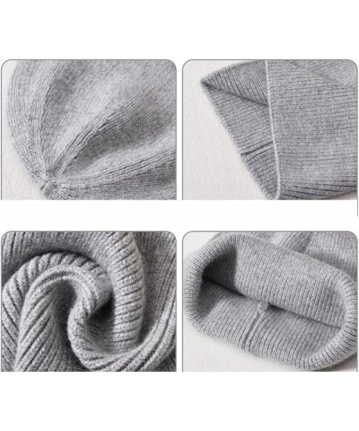 Knitted Beanie Hat Women Warm Spring Autumn Knitting Caps Fashion Ladies Striped Skullies Hats White2 $18.39 Skullies & Beanies