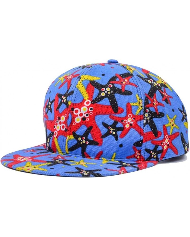 Men's Spring Summer Denim Baseball Cap Outdoor Casual Sun Hat Fashion Visor New Flower Print Baseball Cap (Color : 02, Size :...