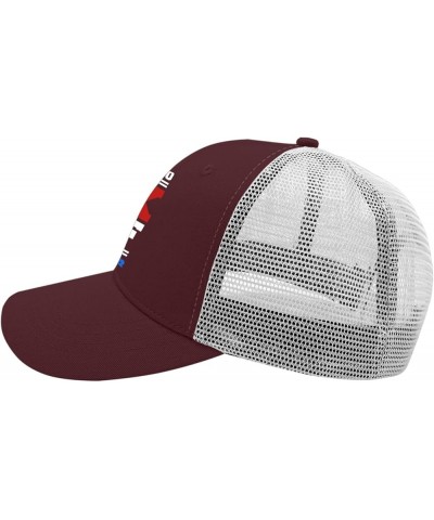 Funny Trucker Hats Black Snapback Hats for Men Hats Snapback Vintage Mesh Trucker Hats Chestnut Red $11.97 Baseball Caps