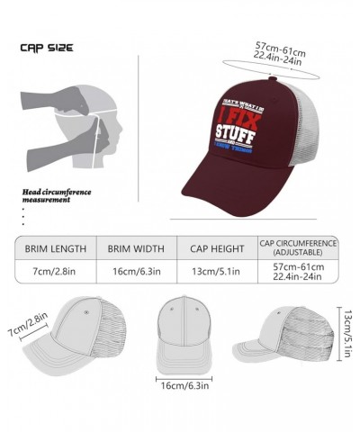 Funny Trucker Hats Black Snapback Hats for Men Hats Snapback Vintage Mesh Trucker Hats Chestnut Red $11.97 Baseball Caps