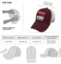 Funny Trucker Hats Black Snapback Hats for Men Hats Snapback Vintage Mesh Trucker Hats Chestnut Red $11.97 Baseball Caps