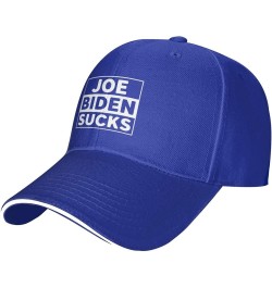 Joe Biden Sucks Hat Black Dad Hats Men Women Adjustable Fashion Sandwich Baseball Cap Blue $10.41 Baseball Caps