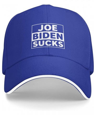 Joe Biden Sucks Hat Black Dad Hats Men Women Adjustable Fashion Sandwich Baseball Cap Blue $10.41 Baseball Caps