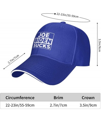 Joe Biden Sucks Hat Black Dad Hats Men Women Adjustable Fashion Sandwich Baseball Cap Blue $10.41 Baseball Caps