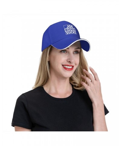 Joe Biden Sucks Hat Black Dad Hats Men Women Adjustable Fashion Sandwich Baseball Cap Blue $10.41 Baseball Caps