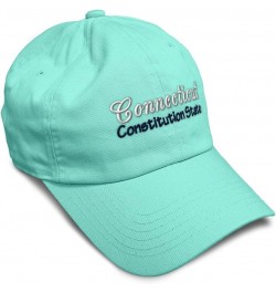 Soft Baseball Cap Connecticut Constitution State Cotton Dad Hats for Men & Women Mint $12.18 Baseball Caps