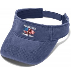 Boaters for Trump 2024 Hat Sun Visor Hats for Teens Sun Visor Hats Retro Sports Visor Caps Navy $9.89 Visors