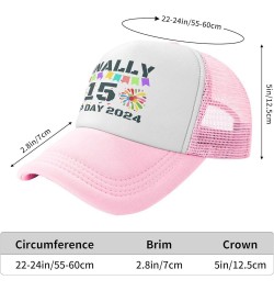 Leap-Year Hat Leap-Year 15 Finally 15 Years Old Hat 2024 Birthday Hunting Mesh Cap Trucker Hat Baseball Cap Pink $9.23 Baseba...