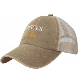 Pisces March Baseball Cap Women Men Mesh Back Hats Vintage Cowboy Hat Dad Caps Natural $13.24 Cowboy Hats